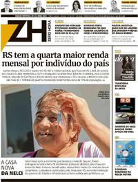 Capa do jornal Zero Hora 20/04/2024