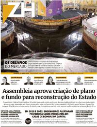 Capa do jornal Zero Hora 22/05/2024