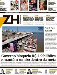 Capa do jornal Zero Hora 23/03/2024
