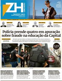 Capa do jornal Zero Hora 24/01/2024