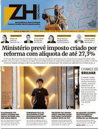Capa do jornal Zero Hora 25/04/2024