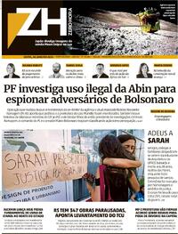 Capa do jornal Zero Hora 26/01/2024