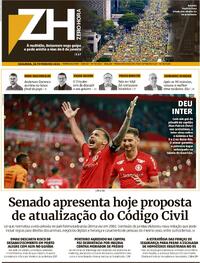 Capa do jornal Zero Hora 26/02/2024