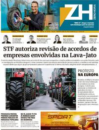 Capa do jornal Zero Hora 27/02/2024