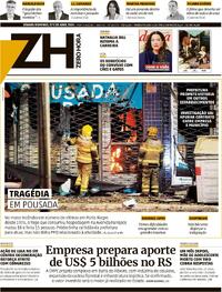 Capa do jornal Zero Hora 27/04/2024