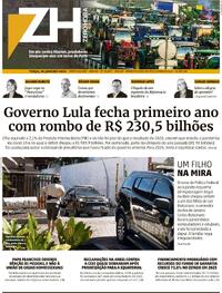 Capa do jornal Zero Hora 30/01/2024