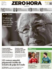 Capa do jornal Zero Hora 01/09/2025