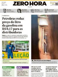 Capa do jornal Zero Hora 03/06/2025