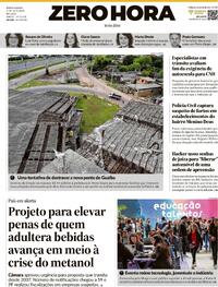 Capa do jornal Zero Hora 03/10/2025