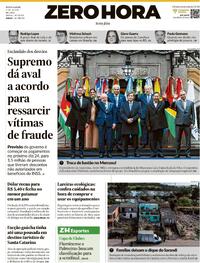 Capa do jornal Zero Hora 04/07/2025
