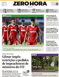 Capa do jornal Zero Hora 04/12/2025