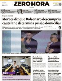 Capa do jornal Zero Hora 05/08/2025