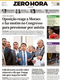 Capa do jornal Zero Hora 06/08/2025