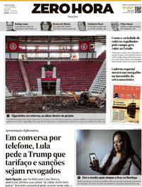 Capa do jornal Zero Hora 07/10/2025