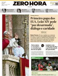 Capa do jornal Zero Hora 09/05/2025