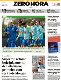Capa do jornal Zero Hora 09/09/2025