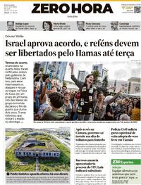 Capa do jornal Zero Hora 10/10/2025