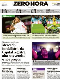 Capa do jornal Zero Hora 11/08/2025