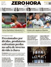 Capa do jornal Zero Hora 14/07/2025