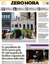 Capa do jornal Zero Hora 14/11/2025