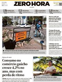 Capa do jornal Zero Hora 15/08/2025