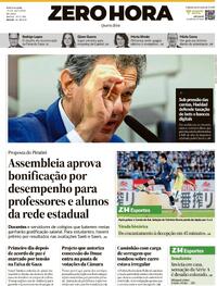 Capa do jornal Zero Hora 15/10/2025