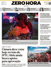Capa do jornal Zero Hora 15/12/2025