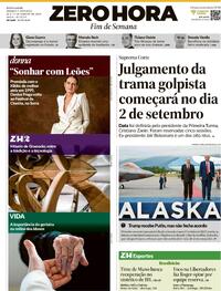 Capa do jornal Zero Hora 16/08/2025