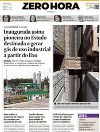 Capa do jornal Zero Hora 16/09/2025
