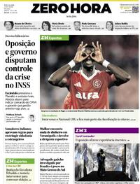 Capa do jornal Zero Hora 17/05/2025