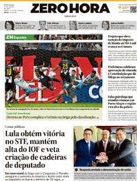 Capa do jornal Zero Hora 17/07/2025