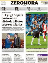 Capa do jornal Zero Hora 17/10/2025