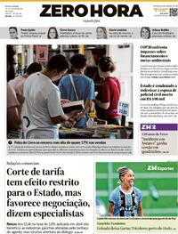 Capa do jornal Zero Hora 17/11/2025