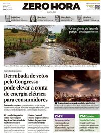 Capa do jornal Zero Hora 18/06/2025