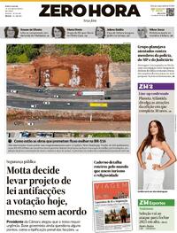 Capa do jornal Zero Hora 18/11/2025