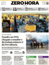 Capa do jornal Zero Hora 19/12/2025