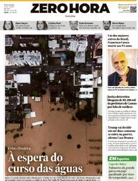Capa do jornal Zero Hora 20/06/2025