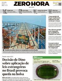 Capa do jornal Zero Hora 20/08/2025