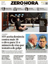 Capa do jornal Zero Hora 21/05/2025