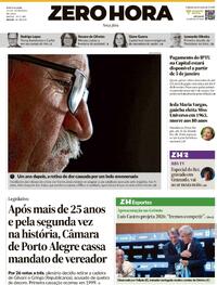 Capa do jornal Zero Hora 23/12/2025