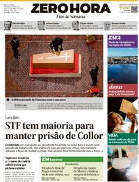 Capa do jornal Zero Hora 26/04/2025