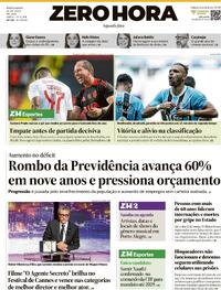 Capa do jornal Zero Hora 26/05/2025