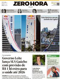Capa do jornal Zero Hora 26/09/2025