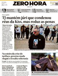 Capa Zero Hora 27/08/2025