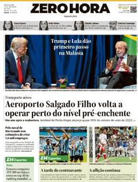 Capa do jornal Zero Hora 27/10/2025