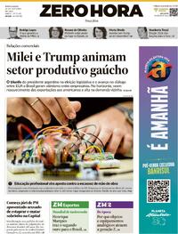 Capa do jornal Zero Hora 28/10/2025