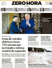 Capa do jornal Zero Hora 29/12/2025