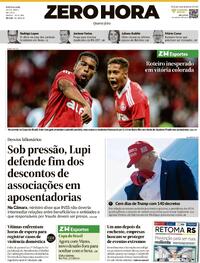 Capa do jornal Zero Hora 30/04/2025