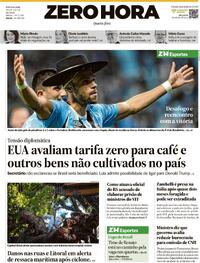 Capa do jornal Zero Hora 30/07/2025