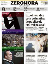 Capa do jornal Zero Hora 30/08/2025